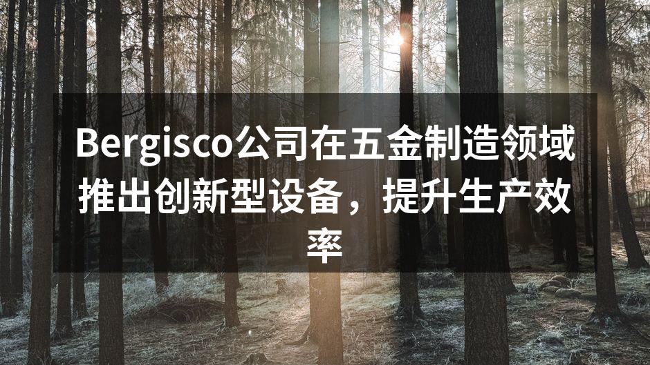 Bergisco新设备展示